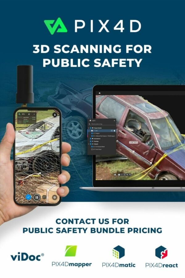 Pix4D 3D Scanning for Public Safety. Contact us for public safety bundle pricing.